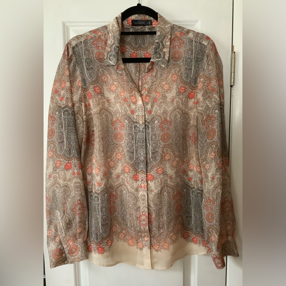 Paisley print button down shirt